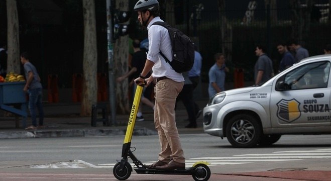 Registrado queda nos números de patinetes em circulação São Paulo